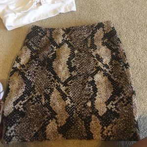 snake mini skirt